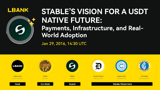  LBank Hosts Twitter Space with Stable CEO Brian Mehler: Exploring the Future of USDT-Native Payments